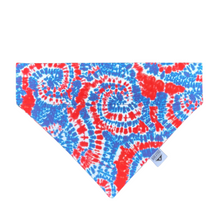Load image into Gallery viewer, Pawtriotic Tie Dye Over-the-Collar Bandana