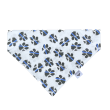 Load image into Gallery viewer, Blue Line Pawsomeness Over-the-Collar Bandana