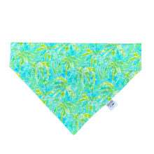 Load image into Gallery viewer, Watercolor Palms Over-the-Collar Bandana