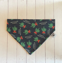 Load image into Gallery viewer, Mistletoe Kisses Over-the-Collar Bandana