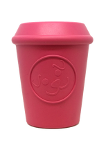 Load image into Gallery viewer, Coffee Cup Durable Rubber Chew Toy & Treat Dispenser - Pink