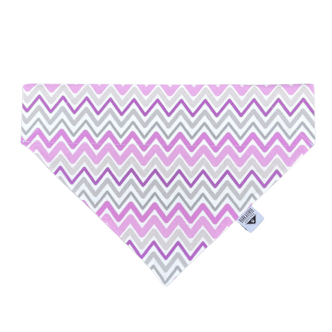 Lavender Chevron Over-the-Collar Bandana