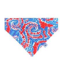 Load image into Gallery viewer, Pawtriotic Tie Dye Over-the-Collar Bandana
