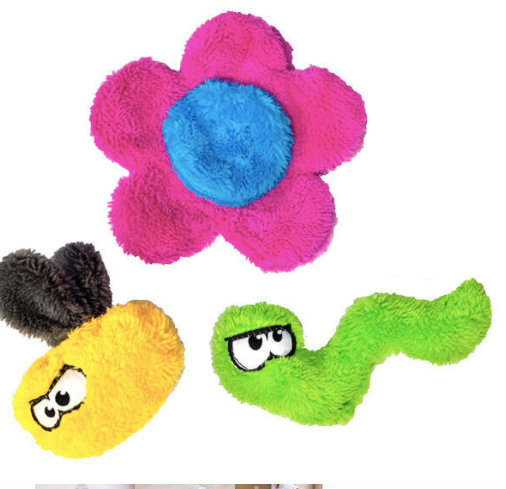 Duraplush Flower Puppy Pack Dog Toys