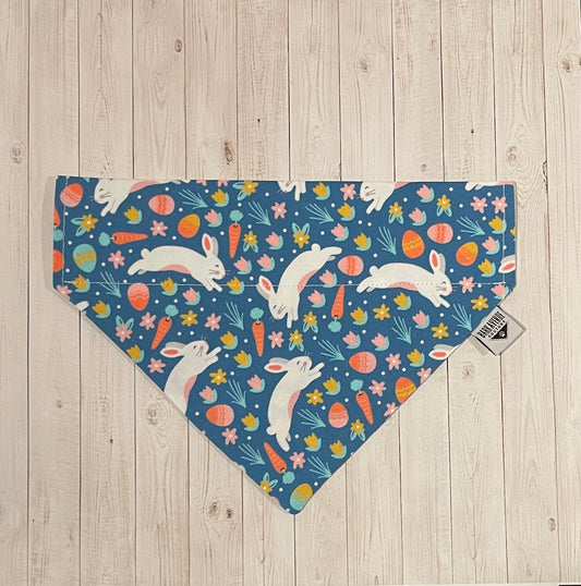 Frolicking Bunnies Over-the-Collar Bandana