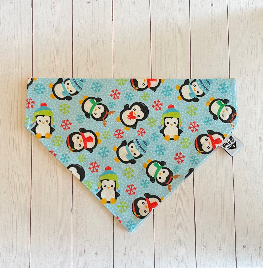 Playful & Festive Penguins Over-the-Collar Bandana