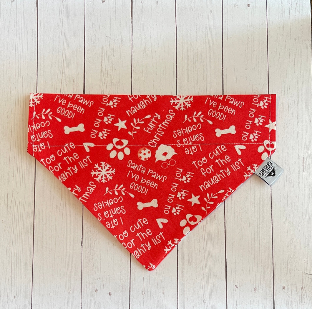 Doggies Say What? Over-the-Collar Bandana