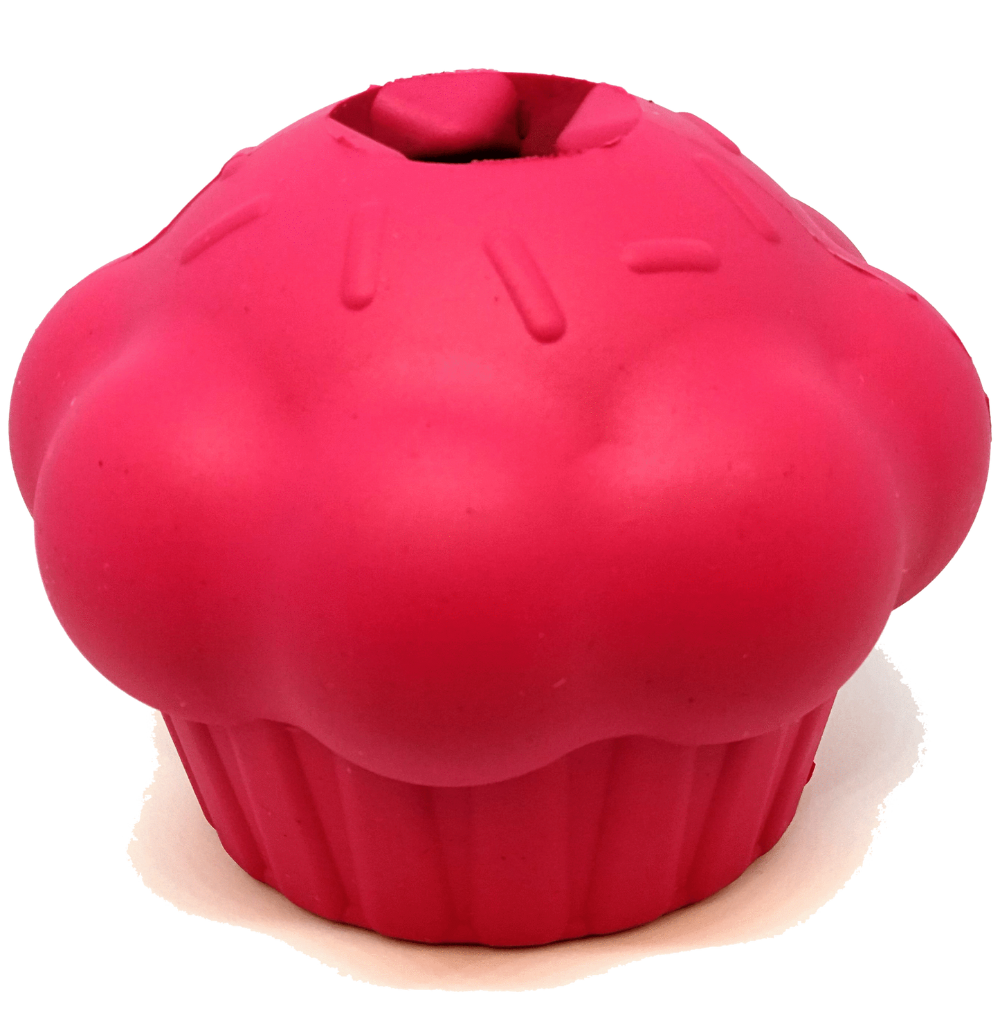 Cupcake Durable Rubber Chew Toy & Treat Dispenser - Pink
