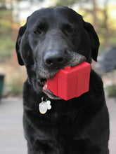 Load image into Gallery viewer, Gift Box Durable Rubber Chew Toy &amp; Treat Dispenser - Red
